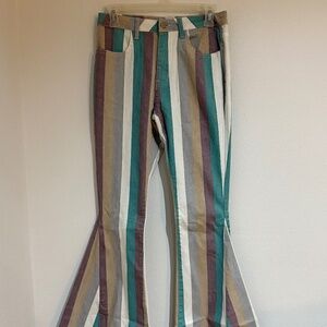 Saints & Hearts Striped Flare Jeans